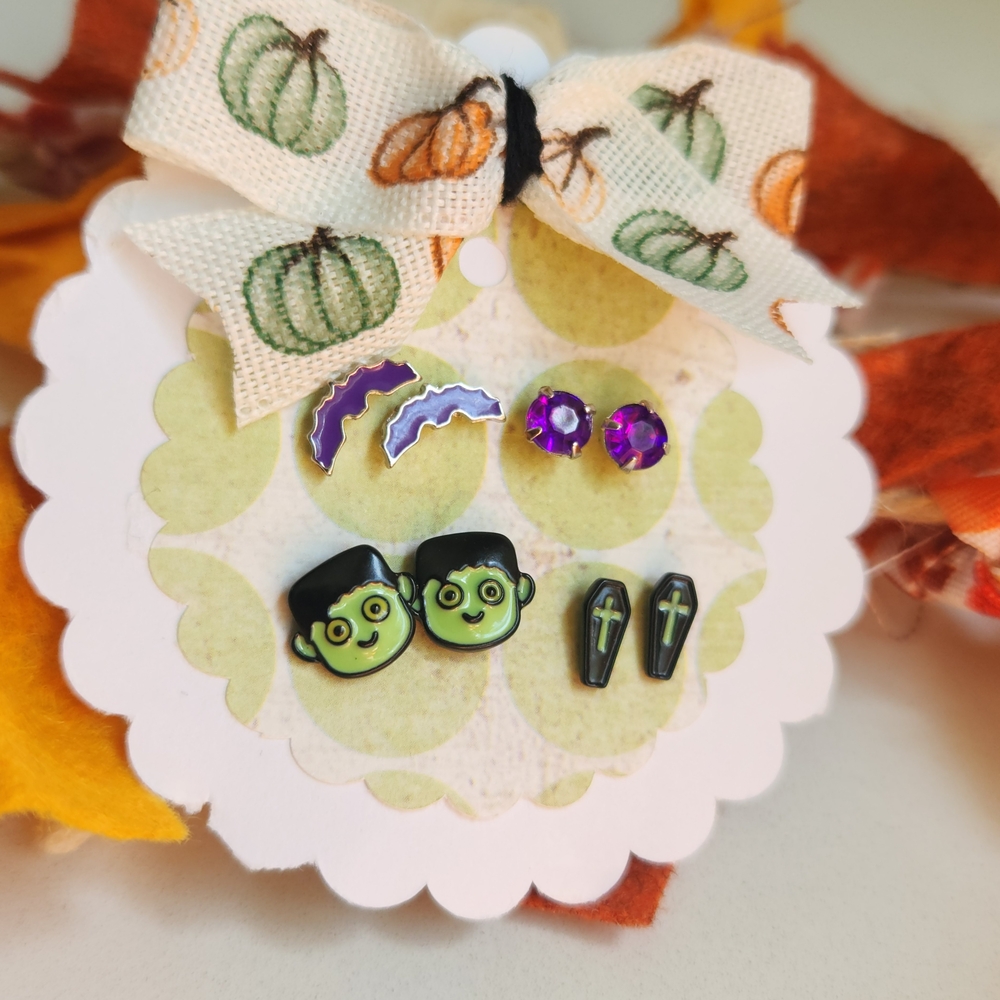 Halloween Themed Stud Earrings Set